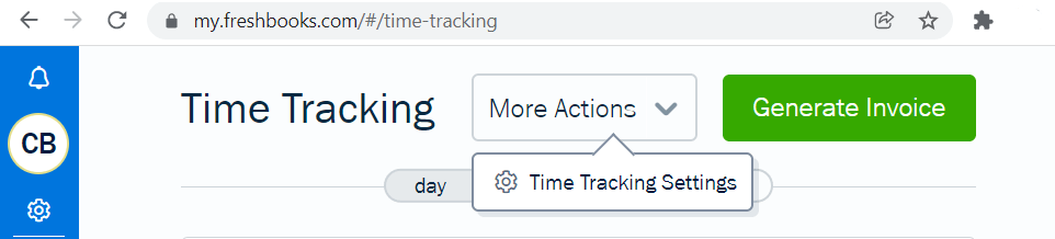 Freshbooks Time Tracking Settings