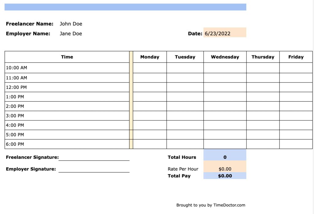 5 Free Hourly Schedule Templates (PDF Excel and Word)
