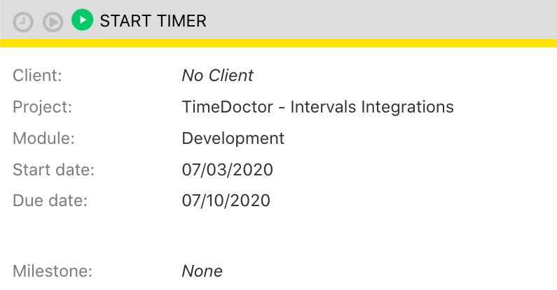 start timer intervals integration